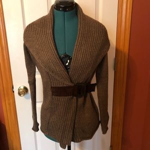 Soft Surroundings brown fuzzy sweater XS